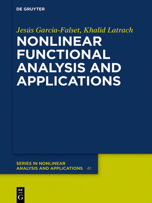 cover image of Nonlinear Functional Analysis and Applications